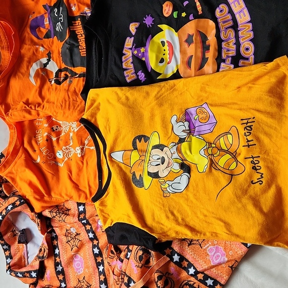 Source Unknown Other - Halloween, Fall, Pajama, Longsleeve Shirts and Button-Up pj Set,  4/5T, Bundle